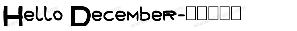 Hello December字体转换